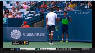 Kyrgios walks away from a point [upl. by Pallaton]