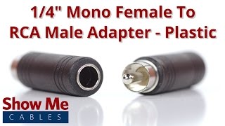 14 Inch Mono Female To RCA Male Adapter  Plastic 955 [upl. by Anailli672]