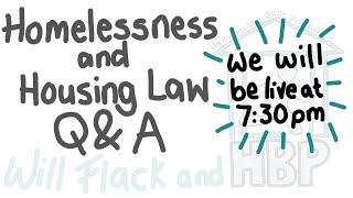 Homelessness Law QampA Livestream 14th November 2024 [upl. by Alicia]