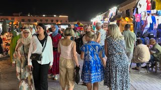 Marrakech After Dark 👿 — Where the City Truly Shines • Morocco Walking Tour 4K HDR [upl. by Areta186]