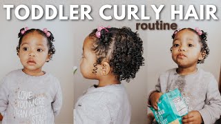 MY TODDLERS CURLY HAIR ROUTINE  The Only Way to Keep It Soft and Shiny [upl. by Adolphus285]