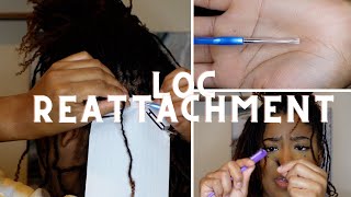 Reattaching Locs Using Crochet Needle  DIY Microlocs [upl. by Tnaryb]