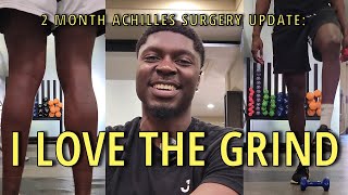 Achilles Rupture Surgery 2 Month Update  Speed Bridge Repair Physical Therapy Exercises [upl. by Borchers694]