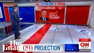 Moment CNN call Trump win for North Carolina in first major swing state [upl. by Birgitta]