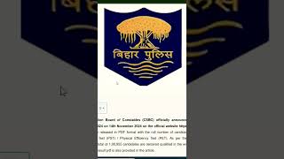 CSBC Bihar Police Constable Result 2024 Released Check Merit List amp Download PDF [upl. by Vyse]