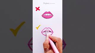 How to draw Lips 👄 art drawing shorts [upl. by Krishnah]