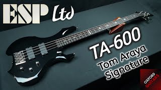 ESP LTD TA600 Tom Araya Signature Bass 2007 Slayer EMG Neck Through guitar close up video [upl. by Iznil]