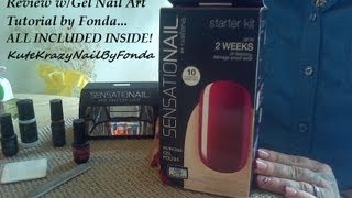 Sensationail Starter Kit Review amp Gel Nail Art Tutorial by Fonda [upl. by Hgielanna302]