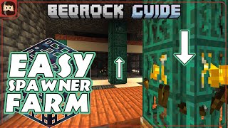 EASY Mob Spawner Farm  Bedrock Guide S2 EP21  Tutorial Survival Lets Play  Minecraft [upl. by Airtemed633]