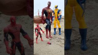 Spiderman vs Xmen Wolverine  Spiderman steps on the bomb  Marvel Toys [upl. by Meneau]