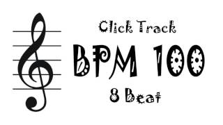 【BPM 100】Drum 8Beat  Rhythm Track Metronome [upl. by Epillihp]