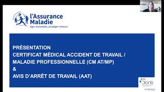 Présentation  Vidéo des CIS sur le certificat médical ATMP amp AAT [upl. by Leshia]