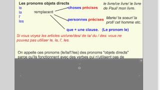 Les pronoms objets directs lelallesmp4 [upl. by Tabbi]