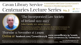 ‘The Incorporated Law Society of Ireland 19221923’ by John Garahy BCL MPhil Solicitor [upl. by Nagey492]