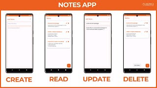 Notes App  CRUD SQLite Database in Android Studio using Kotlin  Create Read Update Delete Data [upl. by Onstad]
