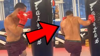 AnEsonGib Reveals INSANE POWER On Heavy Bag For Austin McBroom Fight [upl. by Hannaj]