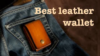 Leather wallet  Mens wallet  ASMR no talking [upl. by Liva]