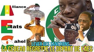 LA CEDEAO SE DÉSOLE ET REGRETTE LE DÉPART DES MEMBRES DE L’AES…A DEMANDÉ LA LEVER DES SANCTIONS [upl. by Raimund]