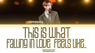 ENHYPEN HEESEUNG quotTHIS IS WHAT FALLING IN LOVE FEELS LIKEquot LYRICS [upl. by Nuy]