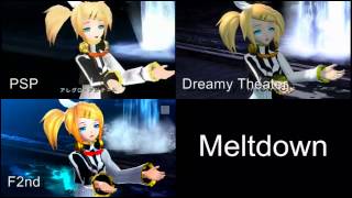 Meltdown Project Diva F2nd PV Comparison [upl. by Emolas]