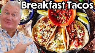 The BESTEVER Breakfast Tacos 3 Ways [upl. by Ahsiela314]