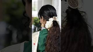 Easy variety hairstyle for this Onam 🪷 shortsvideo makeup viralhair hairstyle longhair hair [upl. by Tessa]