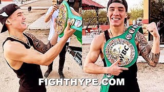 OSCAR VALDEZ BELTED WITH FIRST EVER MAYWEATHER WBC BELT KISSES BRAND NEW TITLE FOR BERCHELT KO [upl. by Refinej]