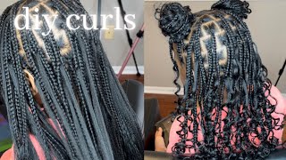 Kids Knotless Braids With DIY Curls [upl. by Enyahc]