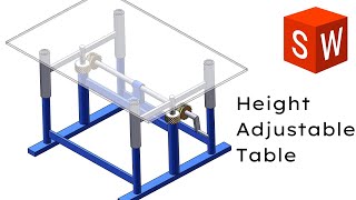 Height Adjustable Table in Solidworks [upl. by Janot]