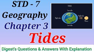 Std 7 Geography Lesson 3 Tides Digests Answers Maharashtra Board [upl. by Dnomsed638]