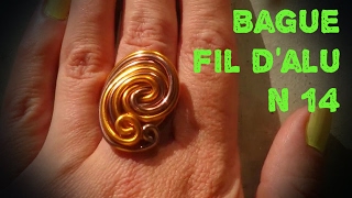 Tuto Bague en fil daluminium N°14 [upl. by Ahseinaj160]