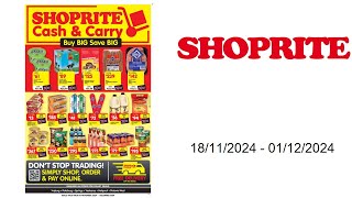 Shoprite specials ZA  18112024  01122024 [upl. by Nylhtac]