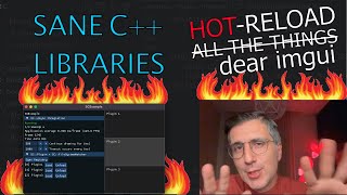 HotReload dear imgui  Sane C Libraries ep22 [upl. by Jamison]