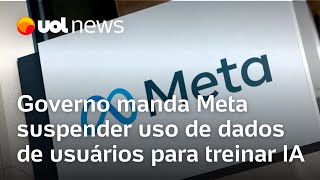 Meta Governo manda empresa suspender uso de dados de usuários para treinar IA [upl. by Hairahcez]