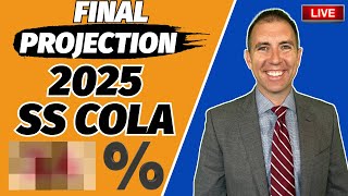 Final Social Security 2025 COLA Prediction Live [upl. by Ashling]