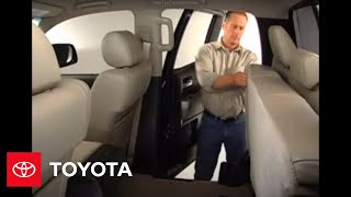 2007  2009 Tundra HowTo Folding the Rear Seats Double Cab  Toyota [upl. by Kcirted798]