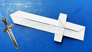 Spada origami  Come Fare una spada di carta  Coltello Origami Pugnale Arma [upl. by Yenitirb]