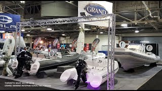 GRAND Inflatable Boats at the Toronto International Boatshow 2019 [upl. by Anauqahc445]