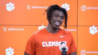 RJ Mickens talks Clemson defense bounceback Pitt challenge [upl. by Tippets]