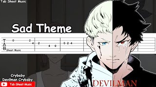 Devilman Crybaby OST  Crybaby Sad Theme Guitar tutorial [upl. by Llien]