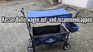 Kesser Bollerwagen zusammenklappen und aufklappen faltbaren Bollerwagen zusammenbauen [upl. by Deden]