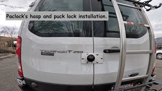 Paclocks serious hasp for van rear doors installation [upl. by Hplodur720]