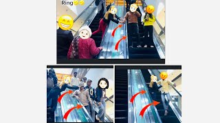 Most funny Escalator Prank Video😜🤣🤣reaction  shorts youtubeshorts funny treading  viral [upl. by Seiden]