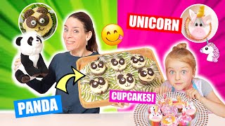 ZELF PANDA EN UNICORN CUPCAKES MAKEN Zoete Zusjes Cupcake Party ♥DeZoeteZusjes♥ [upl. by Azaleah779]