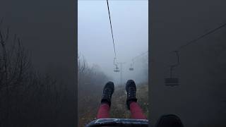 János Hill Chairlift by fog [upl. by Nylatsirhc]