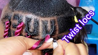 New Method of Twisting loc Hair Style  Protective Twist [upl. by Anyale]