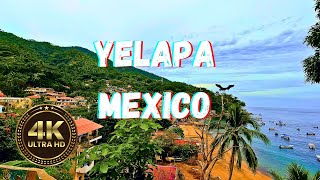 A walking tour of beautiful Yelapa Mexico in 4K chill music [upl. by Ahsilef]