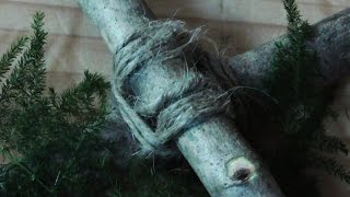 Gardening knots Square Lashing Knot Tutorial [upl. by Ennairrek]