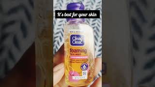 Clean care facewash review facewash beautyproducts sarasbeautyvlog [upl. by Eurydice]