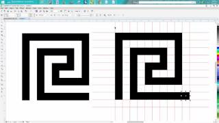 Corel Draw Tips amp Tricks Greek Pattern Square one [upl. by Ahsimit]